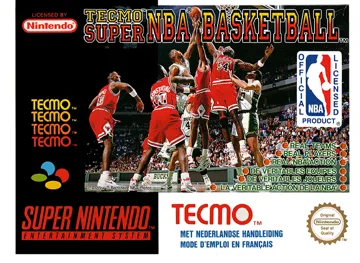 Tecmo Super NBA Basketball (Europe) box cover front